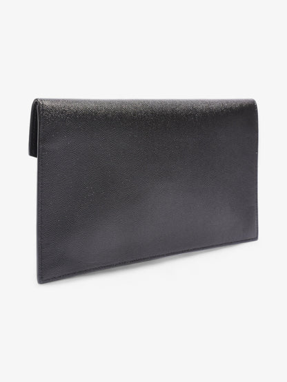 Saint Laurent Uptown Clutch Black Grained Leather