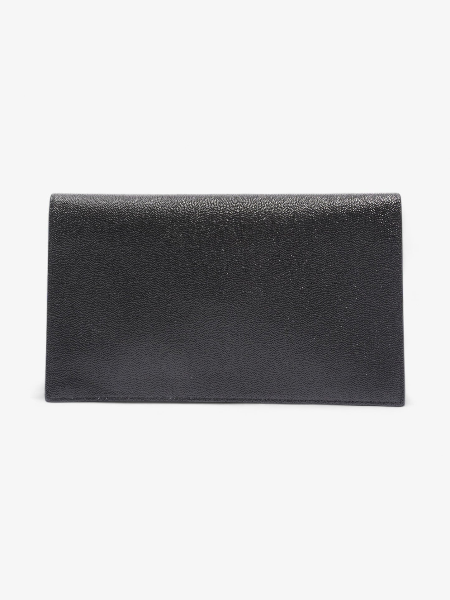 Saint Laurent Uptown Clutch Black Grained Leather