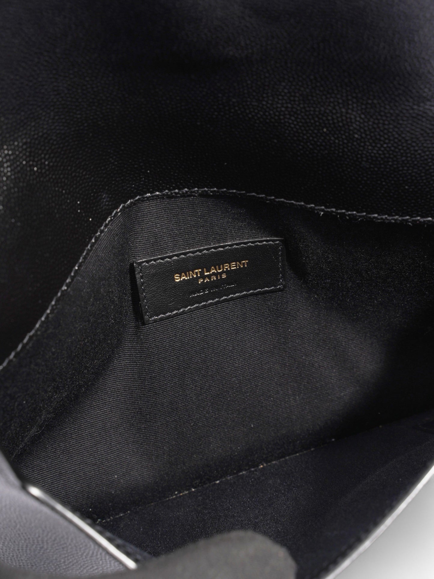 Saint Laurent Uptown Clutch Black Grained Leather