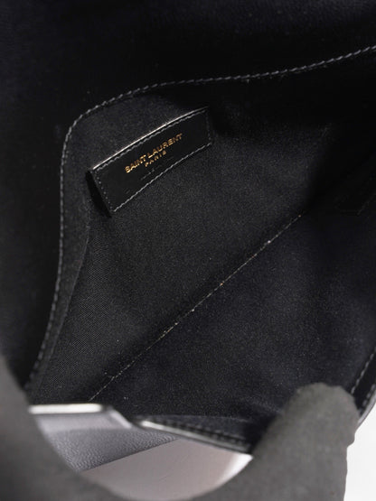 Saint Laurent Uptown Clutch Black Grained Leather