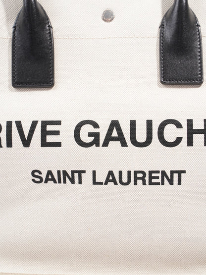 Saint Laurent Rive Gauche Beige Cotton Small