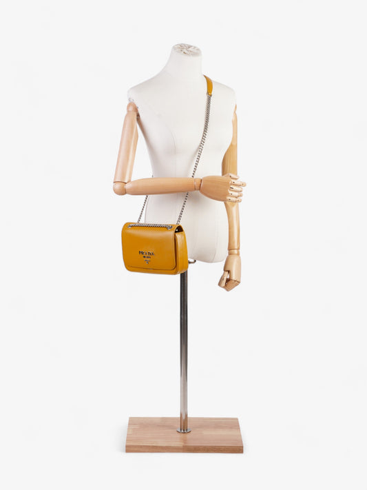 Prada Vernice Mustard Saffiano Leather