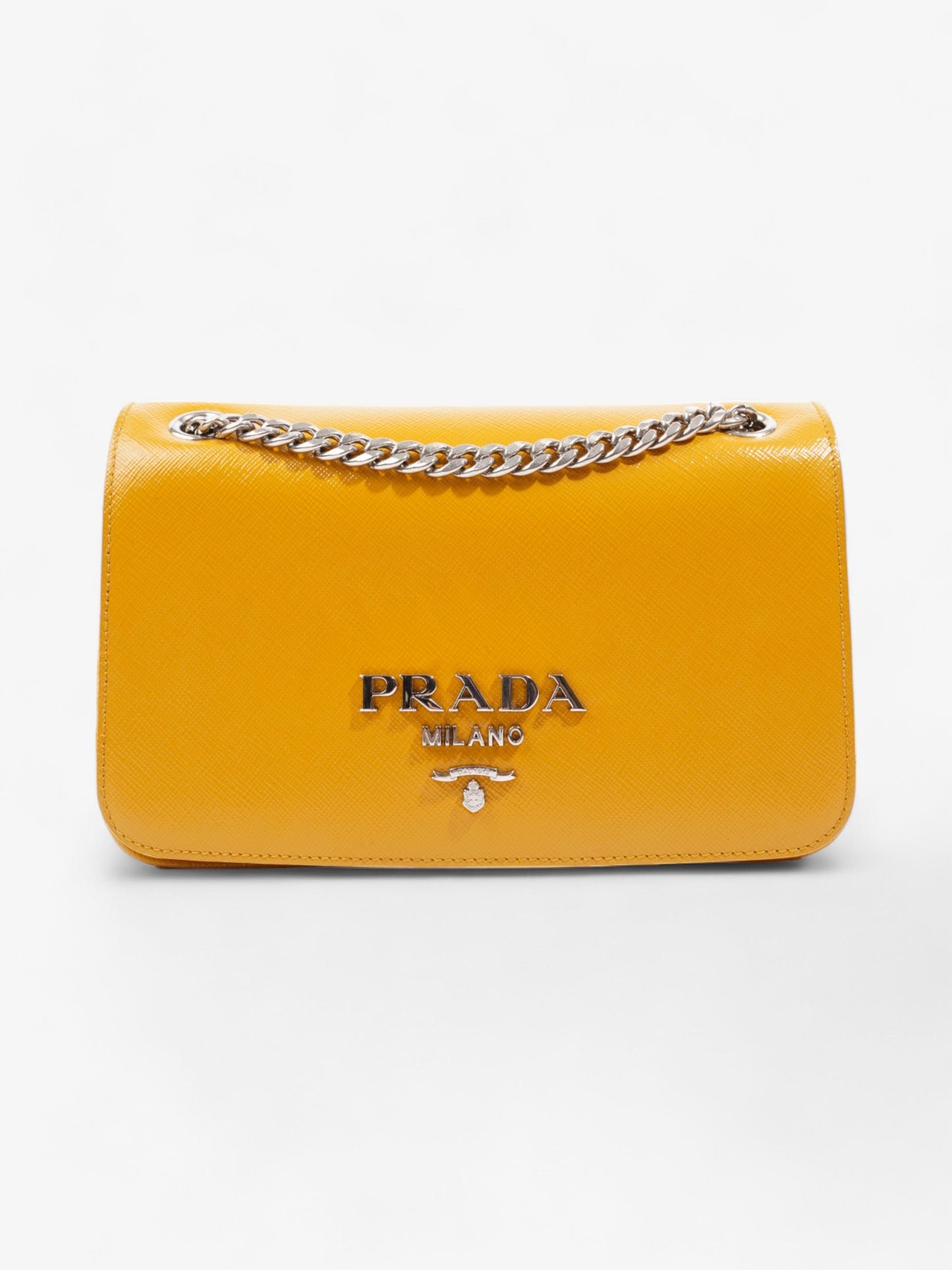 Prada Vernice Mustard Saffiano Leather