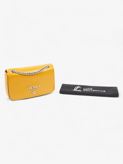 Prada Vernice Mustard Saffiano Leather