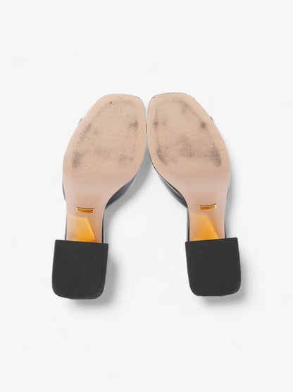 Gucci Horsebit Heeled Mules 80mm Black Leather EU 39 UK 6