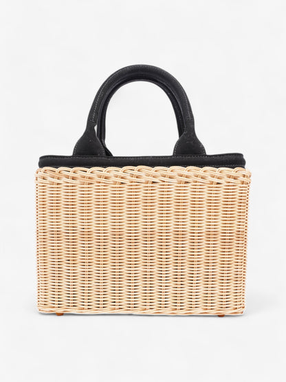 Prada Basket Bag Natural / Black Wicker