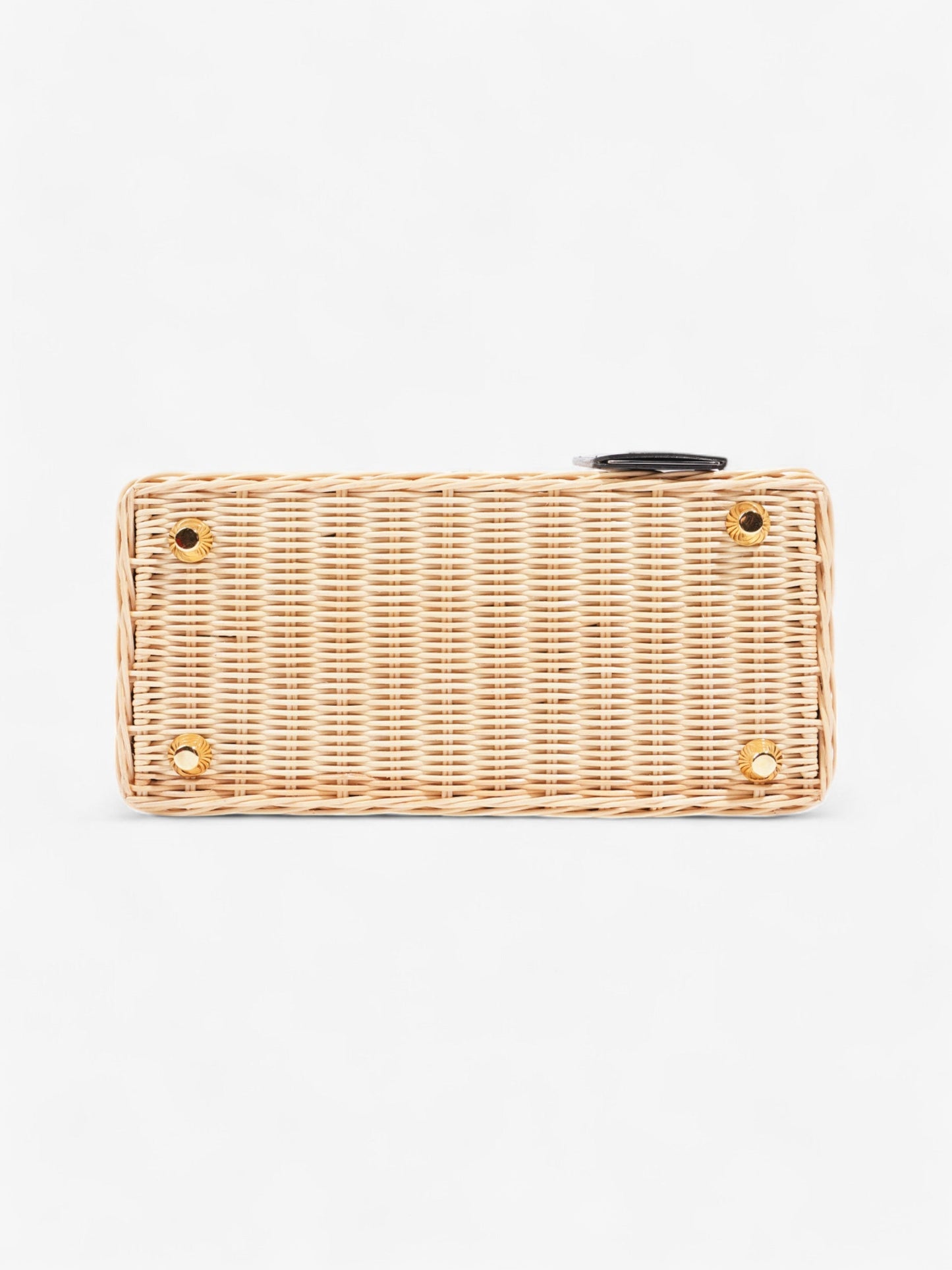 Prada Basket Bag Natural / Black Wicker