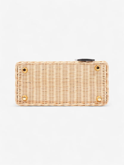 Prada Basket Bag Natural / Black Wicker