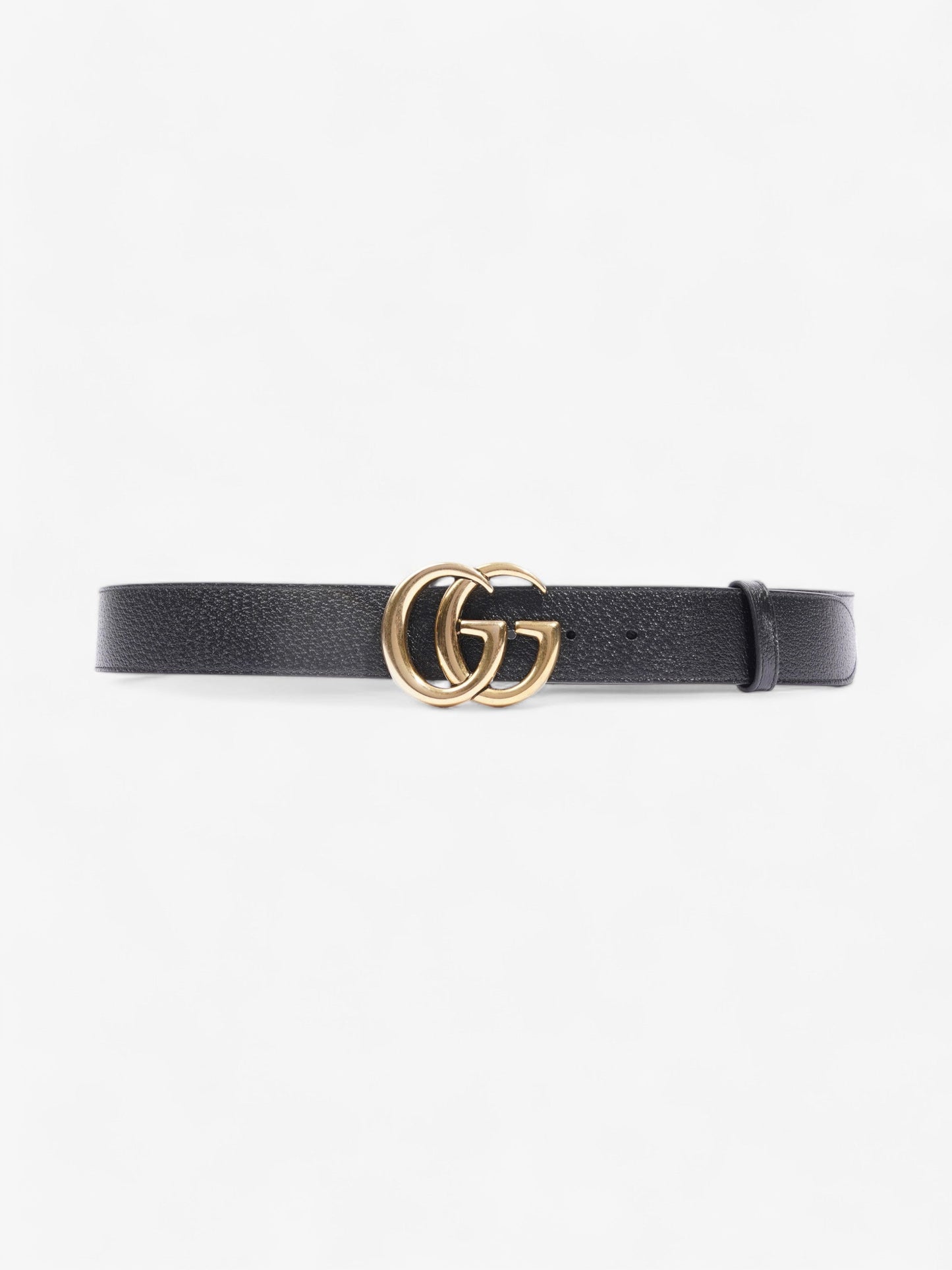 Gucci GG Marmont Belt Black / Gold Leather 100cm 40"