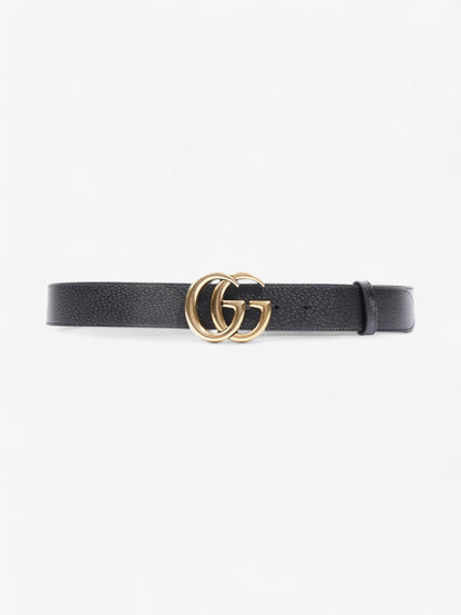 Gucci GG Marmont Belt Black / Gold Leather 100cm 40"