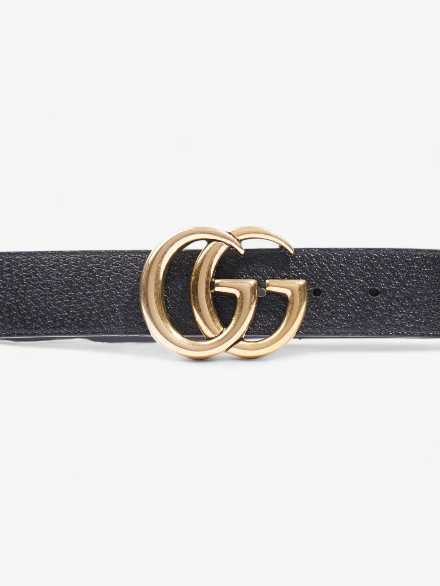 Gucci GG Marmont Belt Black / Gold Leather 100cm 40"