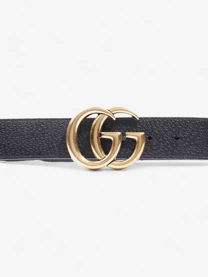 Gucci GG Marmont Belt Black / Gold Leather 100cm 40"