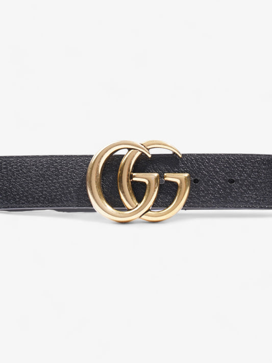 Gucci GG Marmont Belt Black / Gold Leather 100cm 40"