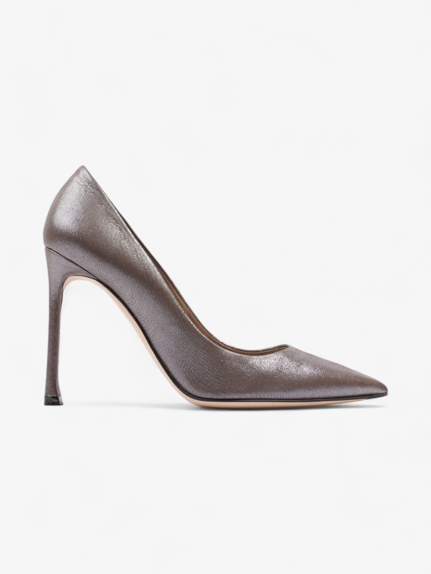 Christian Dior Bronze Heels 100 Bronze Canvas EU 37.5 UK 4.5