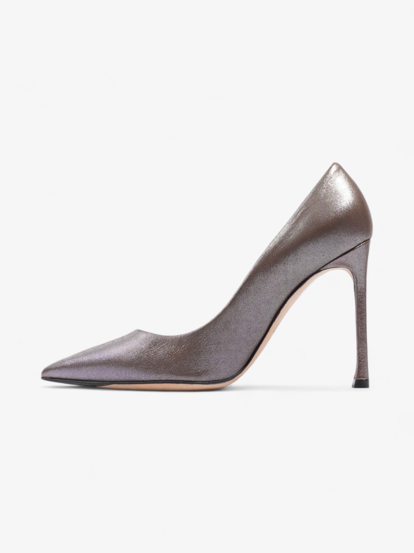 Christian Dior Bronze Heels 100 Bronze Canvas EU 37.5 UK 4.5