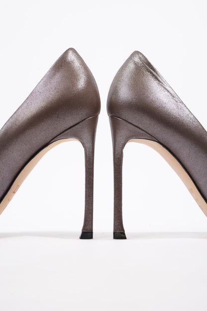 Christian Dior Bronze Heels 100 Bronze Canvas EU 37.5 UK 4.5