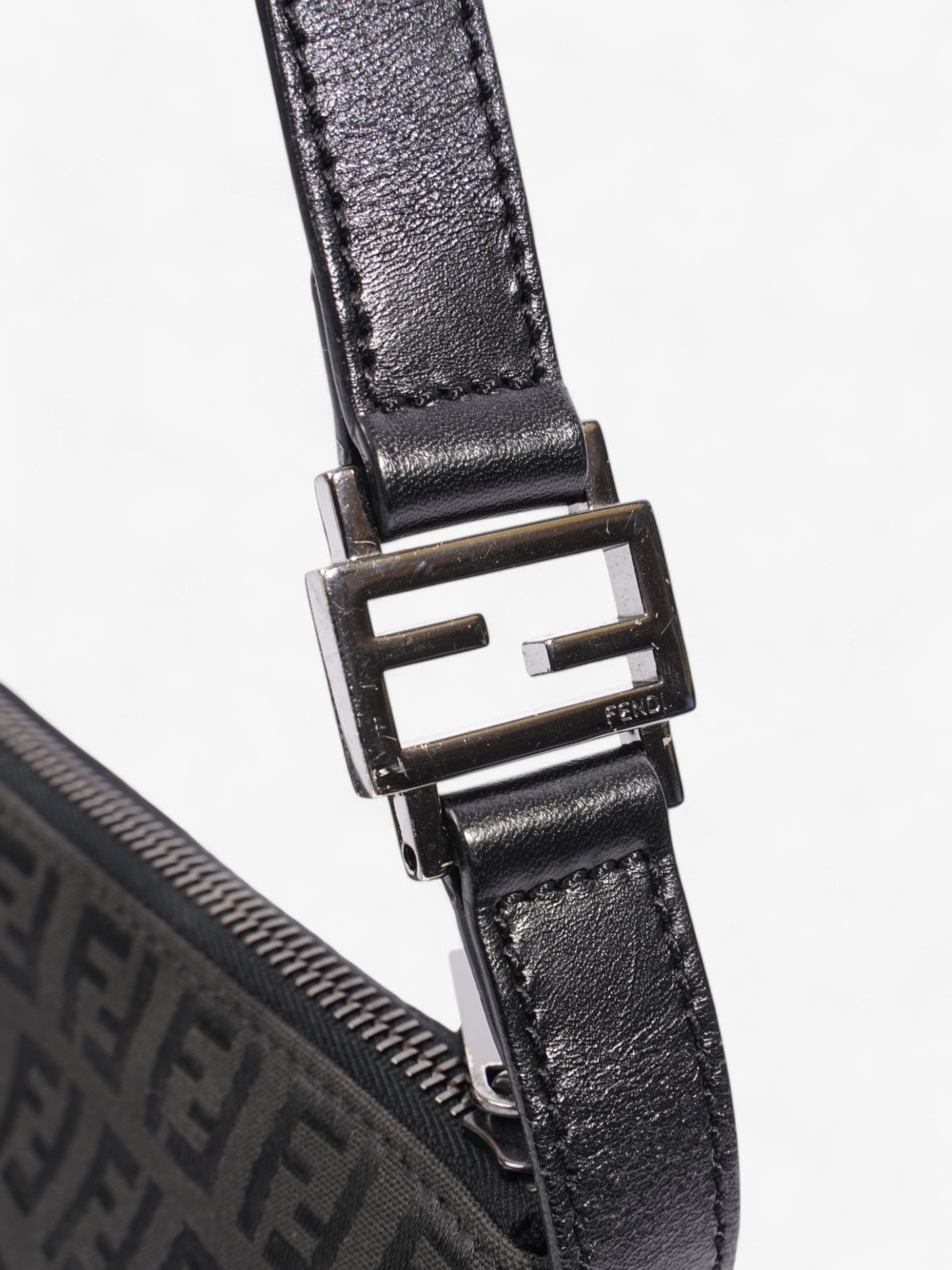 Fendi Shoulder Bag Black Canvas