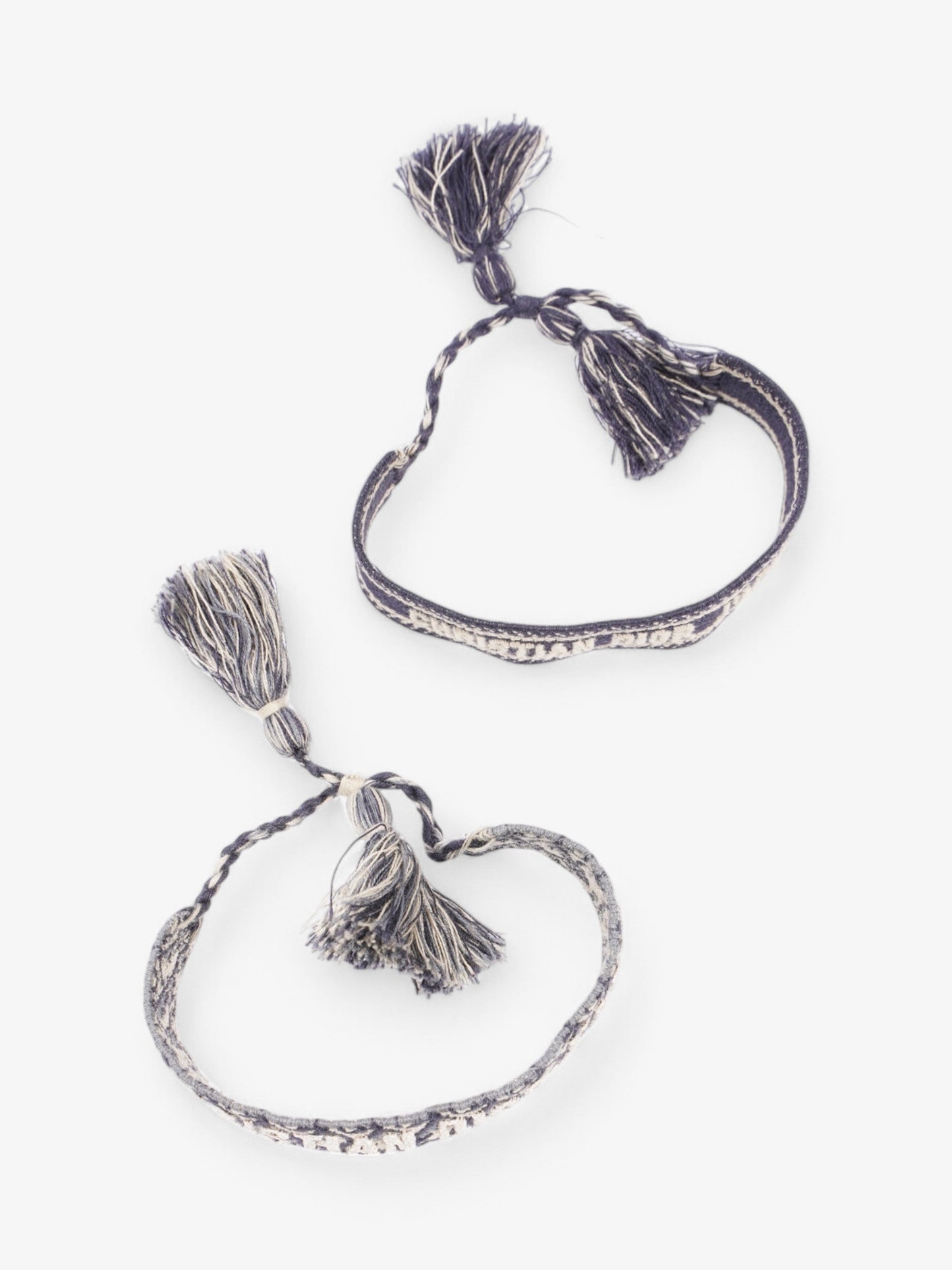 Christian Dior Bracelet Set Navy / Cream Canvas