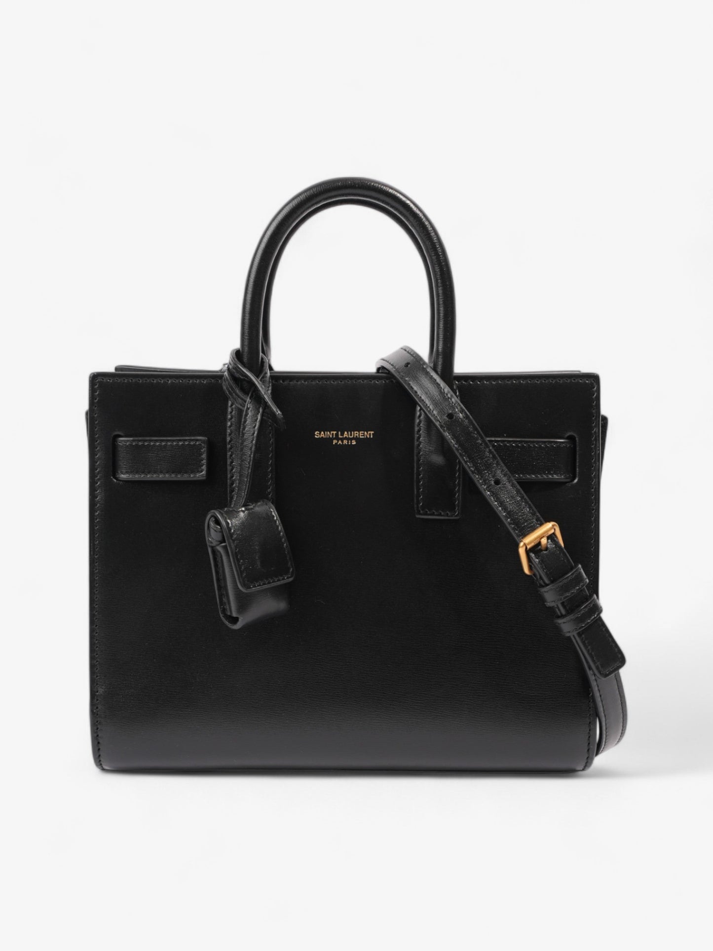Saint Laurent Sac De Jour Black Calfskin Leather Nano