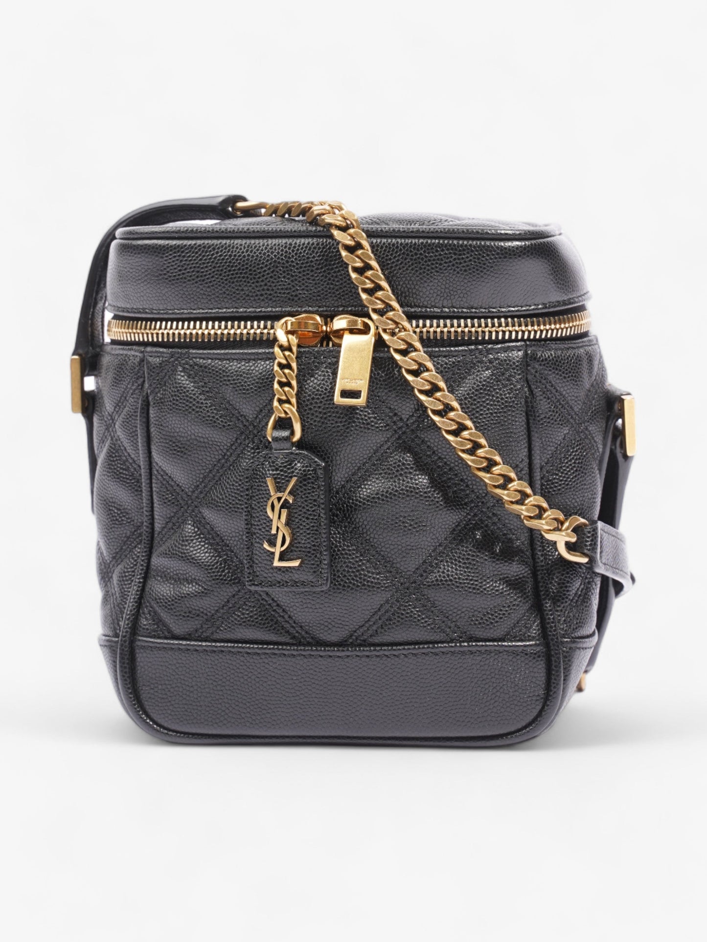 Saint Laurent 80's Vanity Black Grained Leather