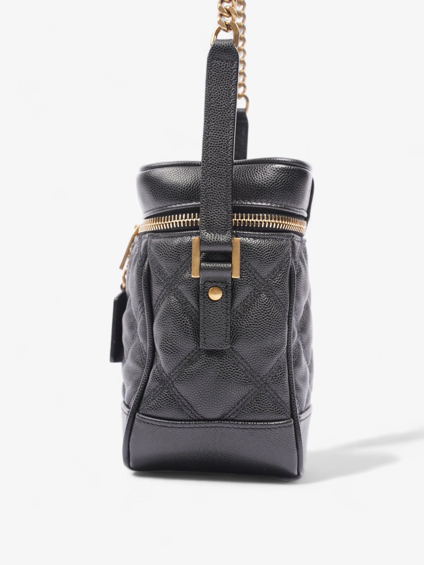 Saint Laurent 80's Vanity Black Grained Leather