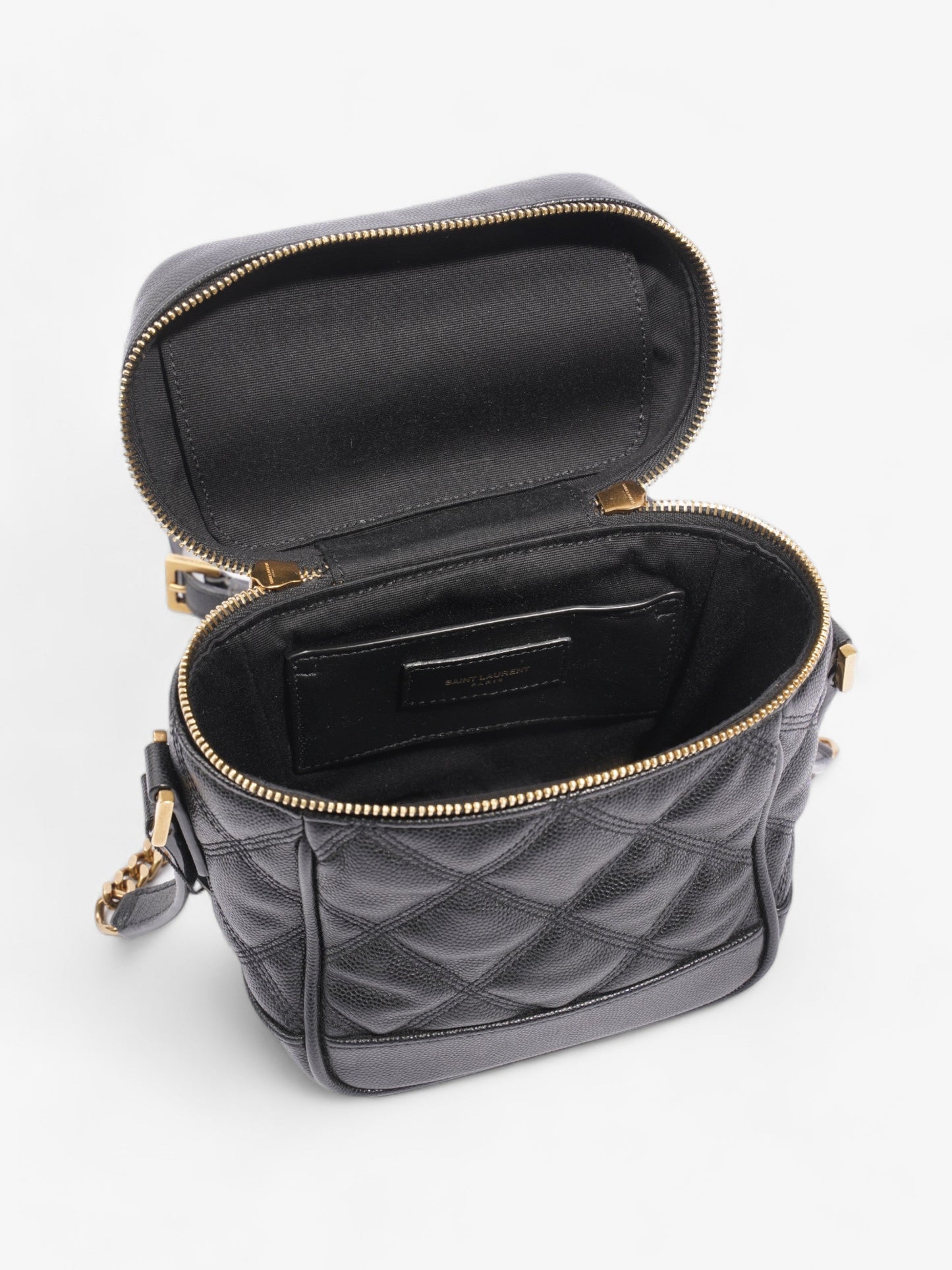 Saint Laurent 80's Vanity Black Grained Leather