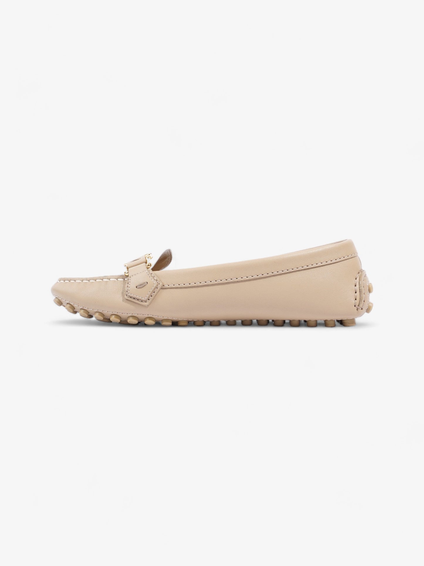 Louis Vuitton Driving Loafers Beige / White Leather EU 37 UK 4