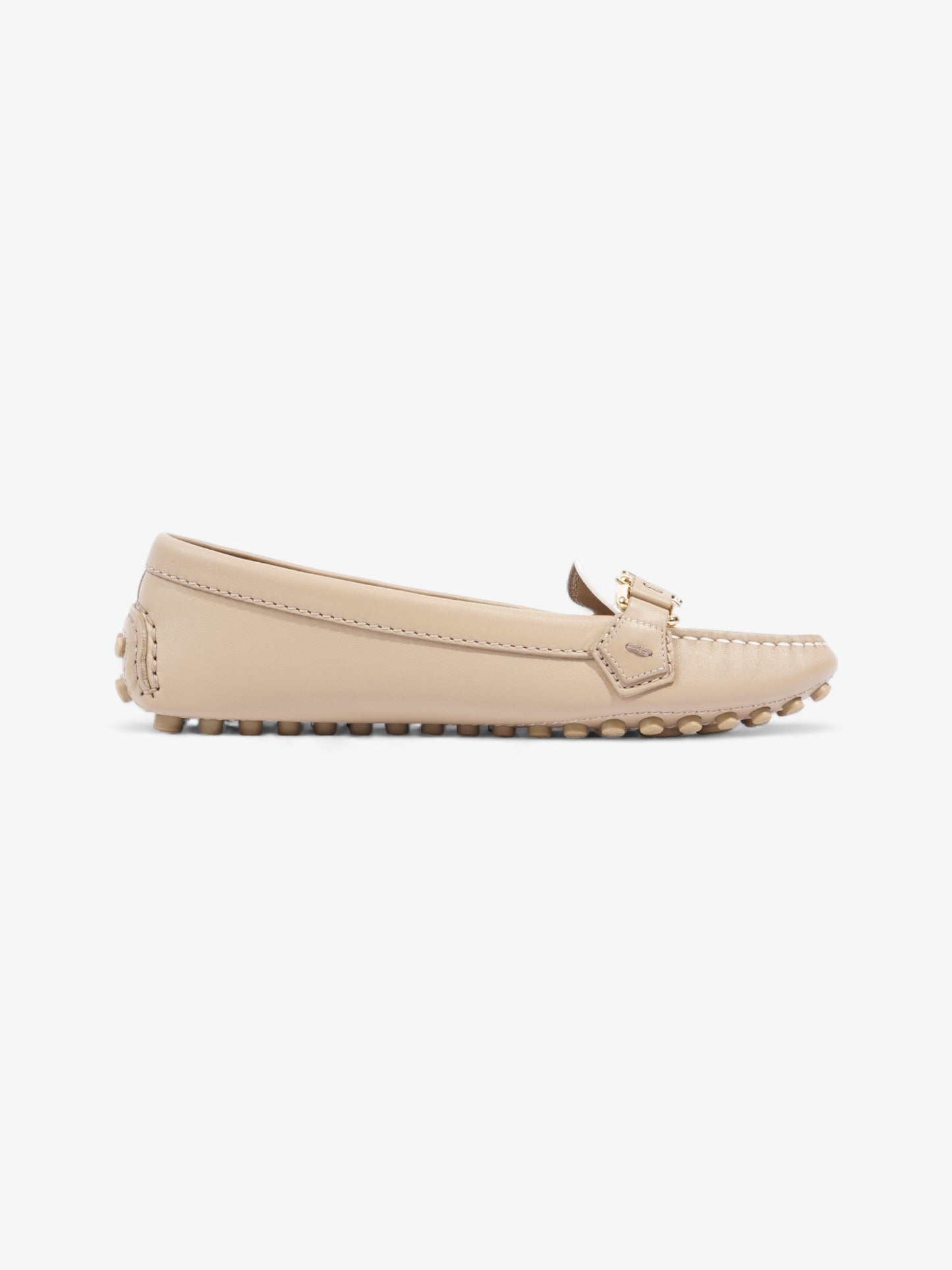 Louis Vuitton Driving Loafers Beige / White Leather EU 37 UK 4