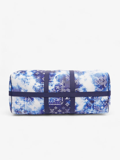Louis Vuitton Limited Edition Bandana Keepall 50 Blue / White Leather