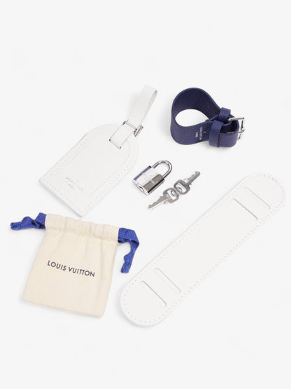 Louis Vuitton Limited Edition Bandana Keepall 50 Blue / White Leather