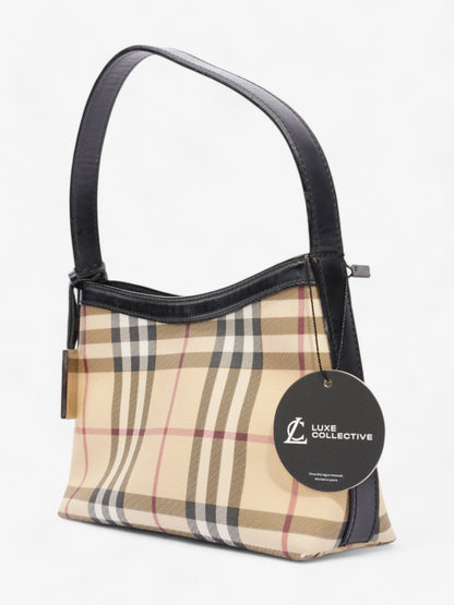 Burberry Check Shoulder Bag Nova Check / Black Coated Canvas