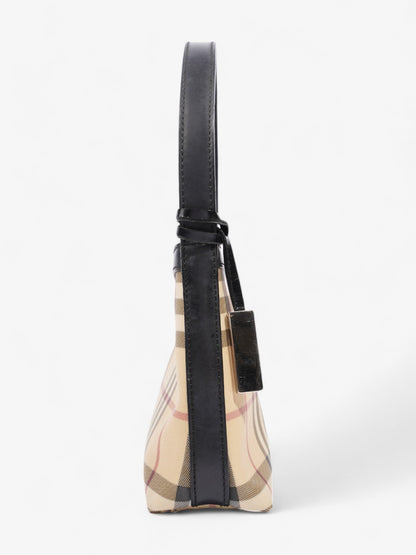 Burberry Check Shoulder Bag Nova Check / Black Coated Canvas