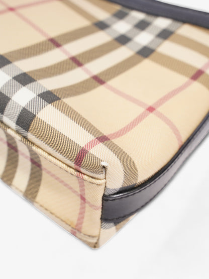 Burberry Check Shoulder Bag Nova Check / Black Coated Canvas