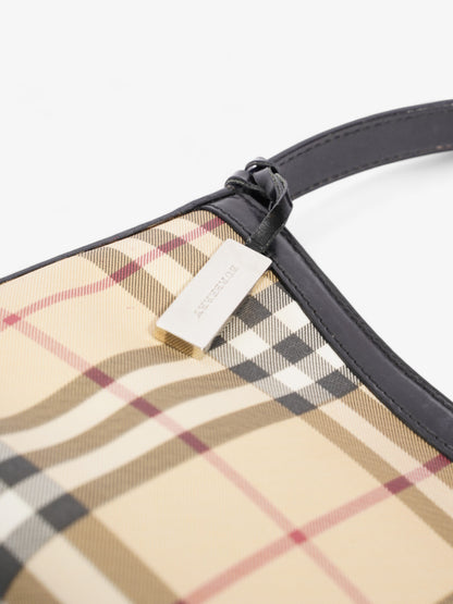 Burberry Check Shoulder Bag Nova Check / Black Coated Canvas
