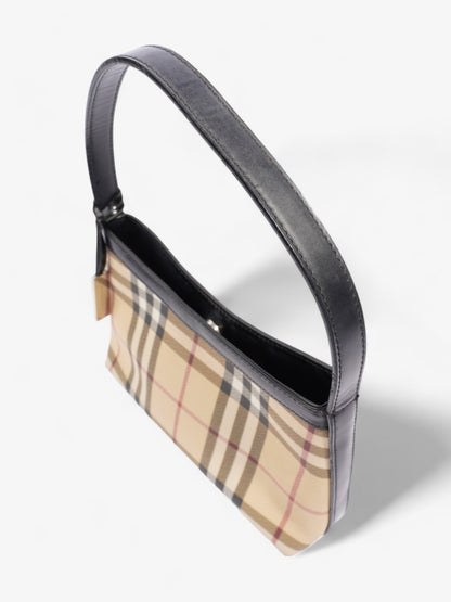 Burberry Check Shoulder Bag Nova Check / Black Coated Canvas