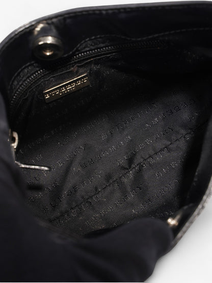 Burberry Check Shoulder Bag Nova Check / Black Coated Canvas