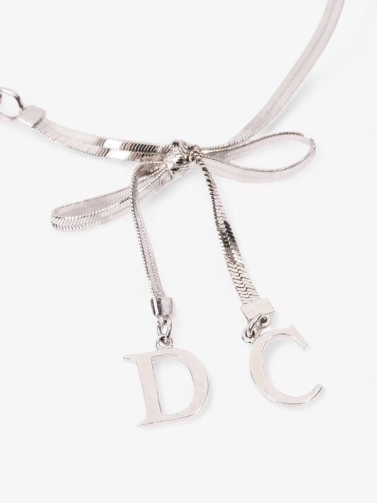 Christian Dior Bow Bracelet Silver Base Metal