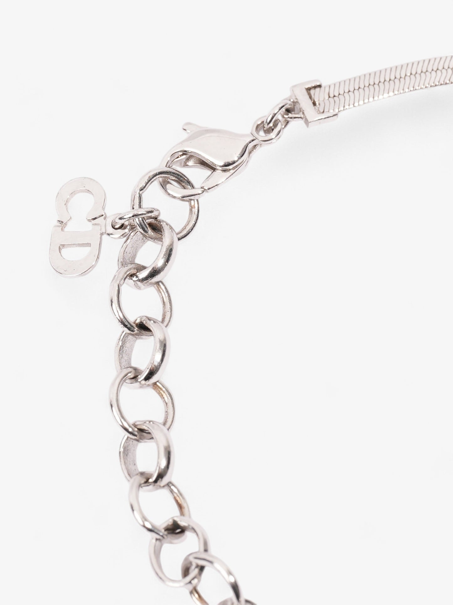 Christian Dior Bow Bracelet Silver Base Metal