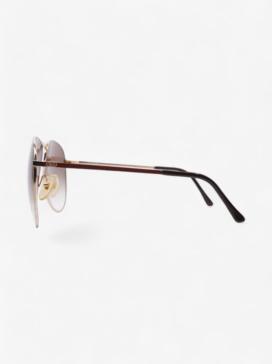 Christian Dior Monsieur Sunglasses Gold / Burgundy Acetate 135mm