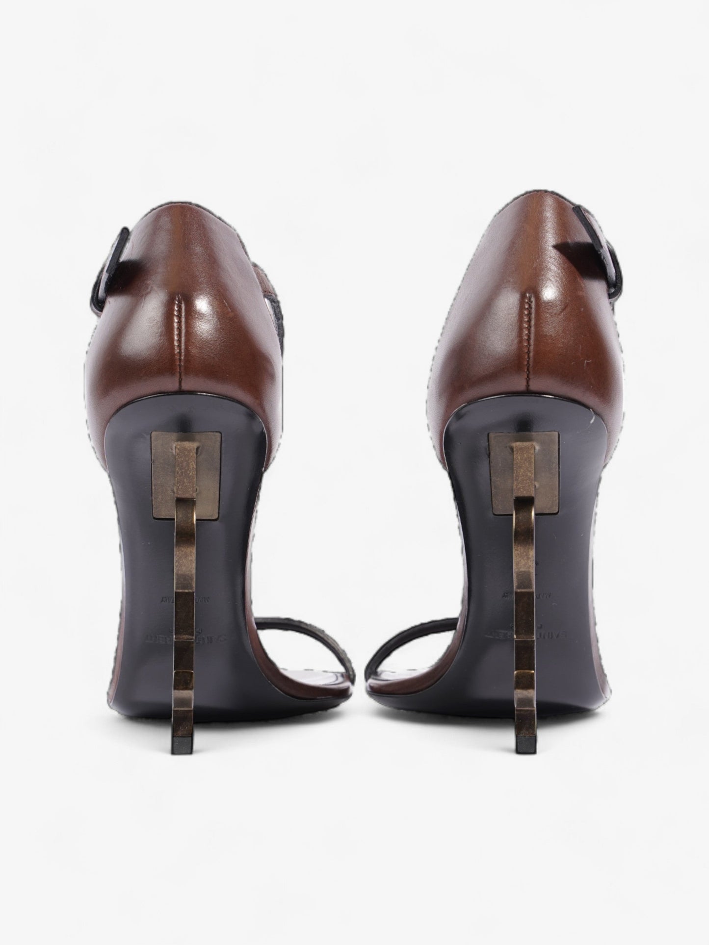 Saint Laurent Opyum 110mm Brown Leather EU 36 UK 3