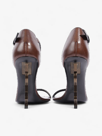 Saint Laurent Opyum 110mm Brown Leather EU 36 UK 3