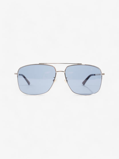 Gucci Square Framed Sunglasses Silver / Red / Blue Acetate 140mm