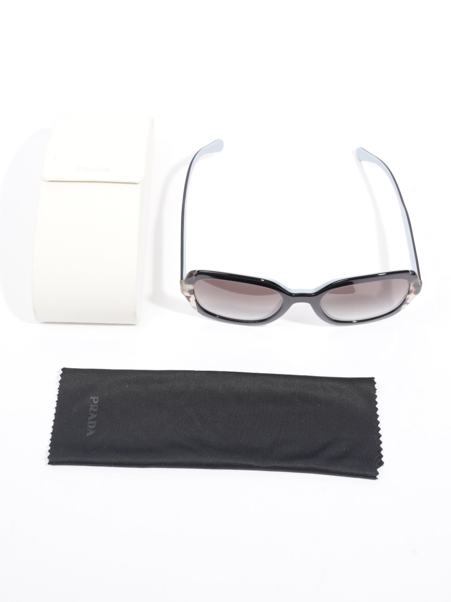 Prada Butterfly Sunglasses Black / Blue Acetate 140mm