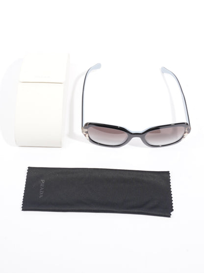 Prada Butterfly Sunglasses Black / Blue Acetate 140mm