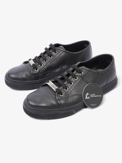 Gucci Low Top Sneaker Black Leather EU 39 UK 5