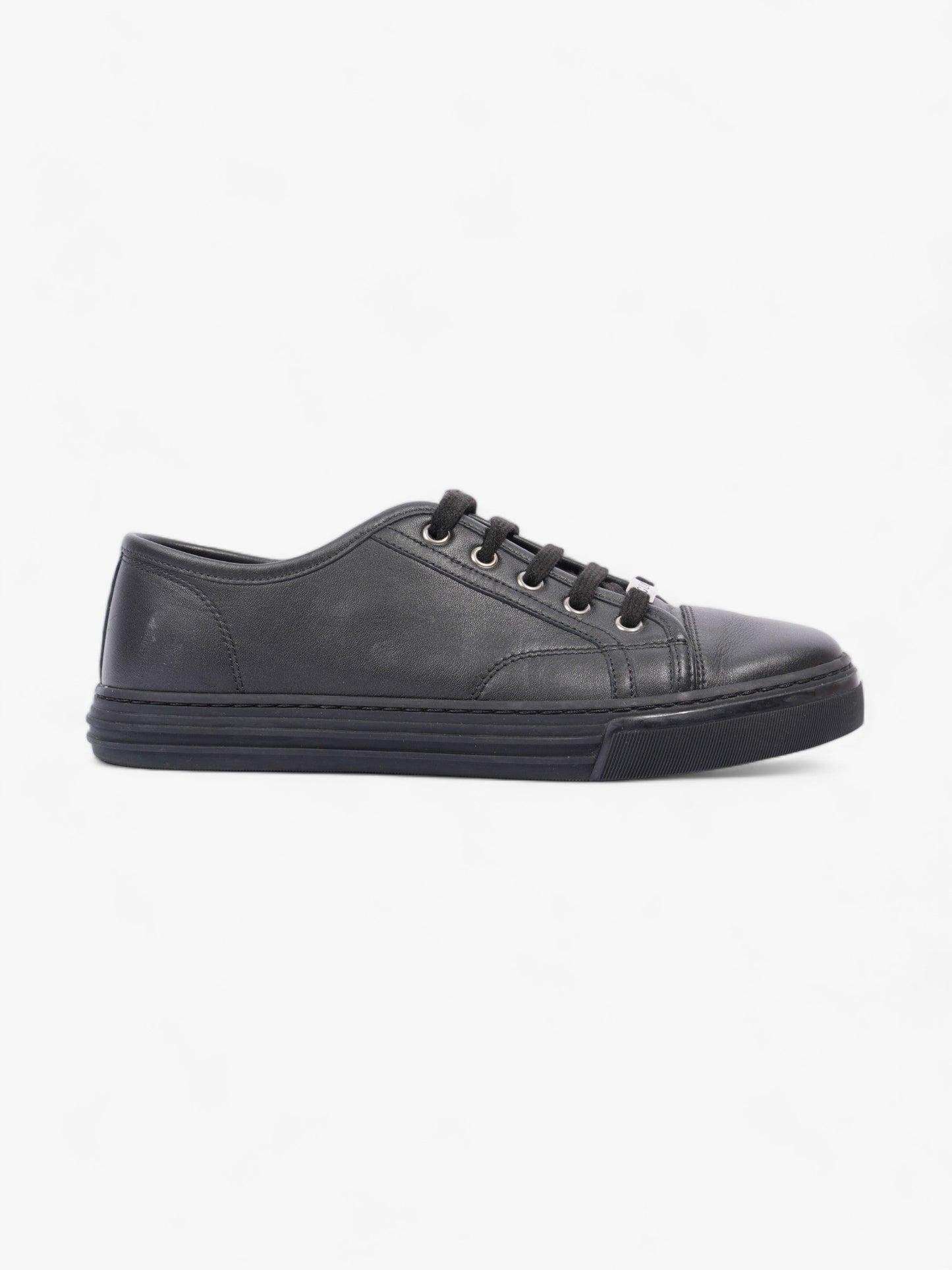 Gucci Low Top Sneaker Black Leather EU 39 UK 5