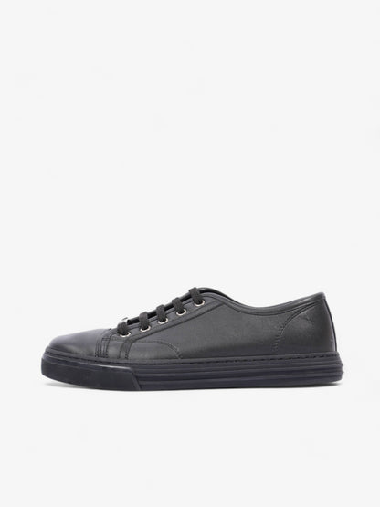 Gucci Low Top Sneaker Black Leather EU 39 UK 5