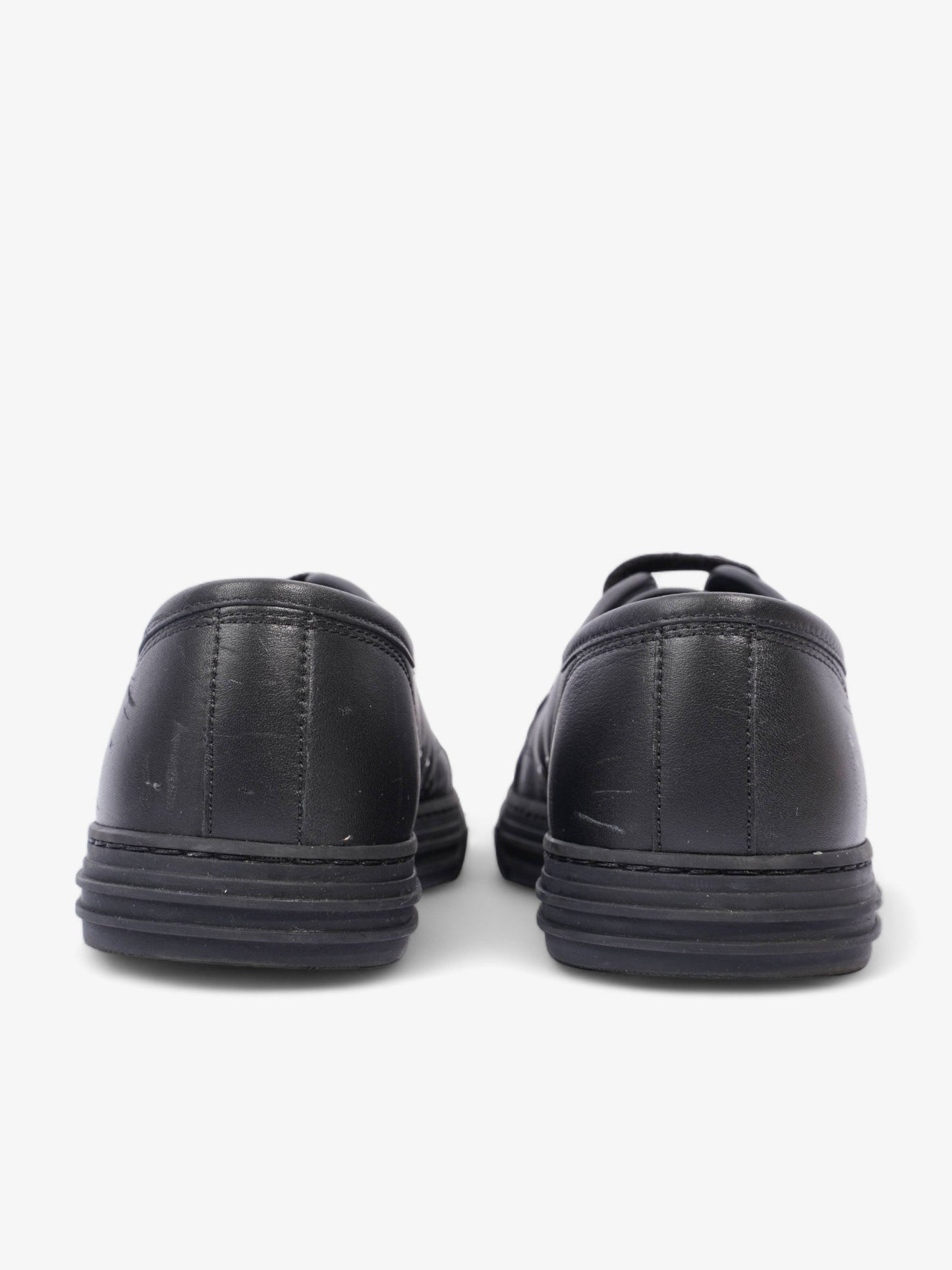 Gucci Low Top Sneaker Black Leather EU 39 UK 5