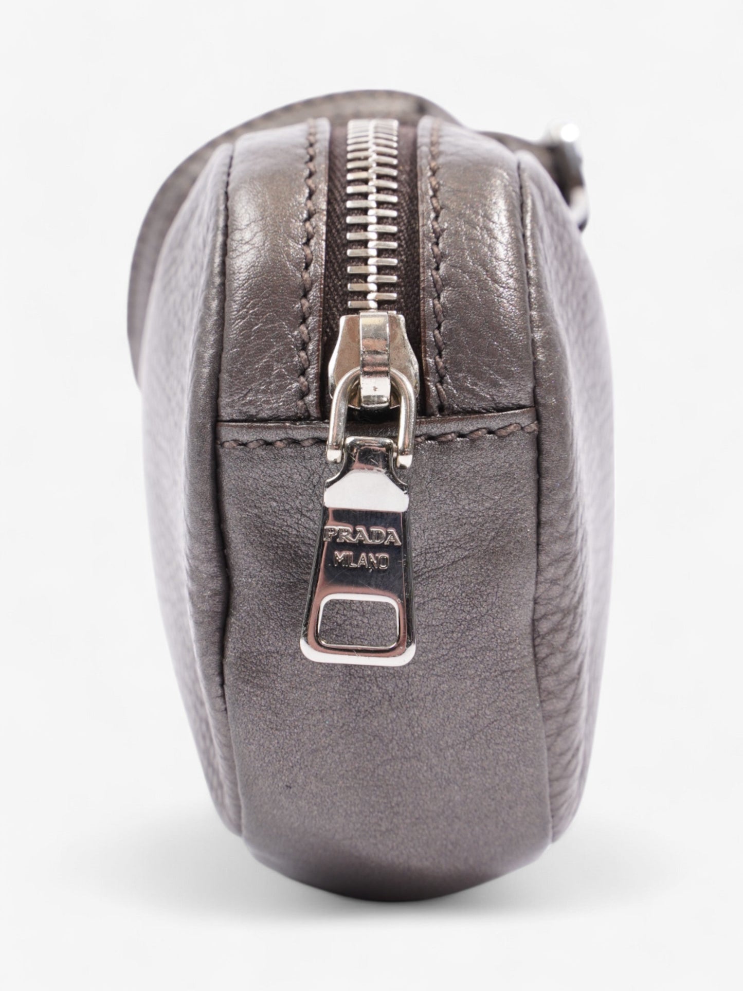 Prada Wristlet Metallic Leather