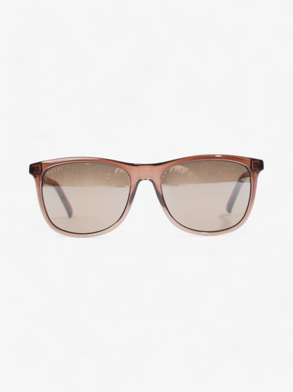 Gucci Web Sunglasses Brown / Red / Green Acetate 145mm